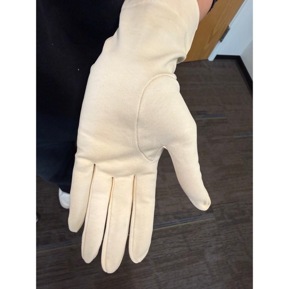 Vintage Christian Dior Sea Island Cotton Gloves Ivory Size 7 Circa 1960s French - Picture 6 of 13